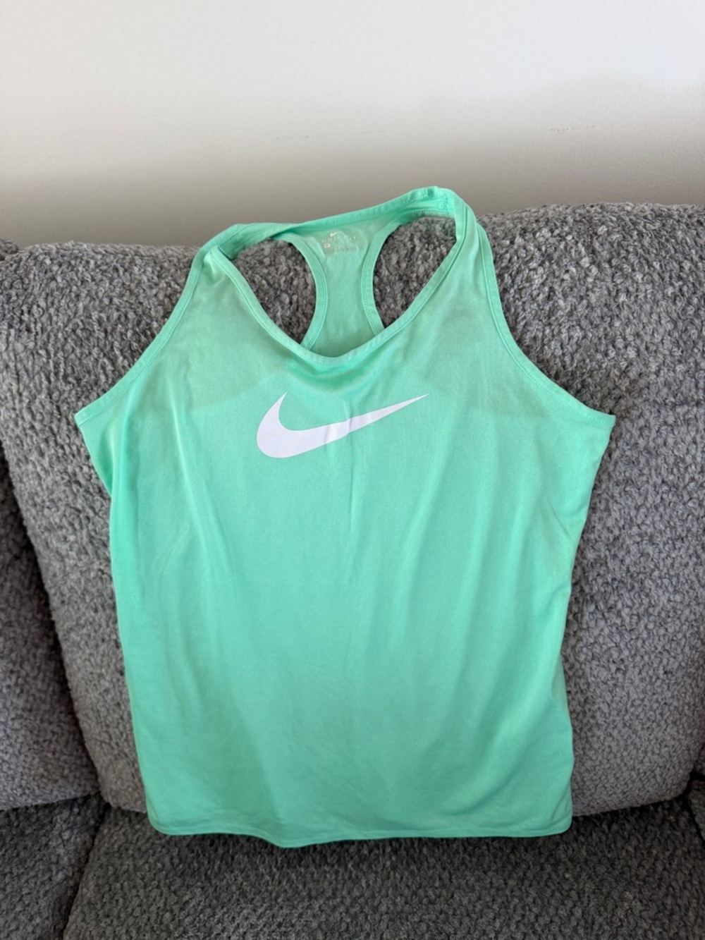 Nike Mint Green Racerback Tank with White Swoosh